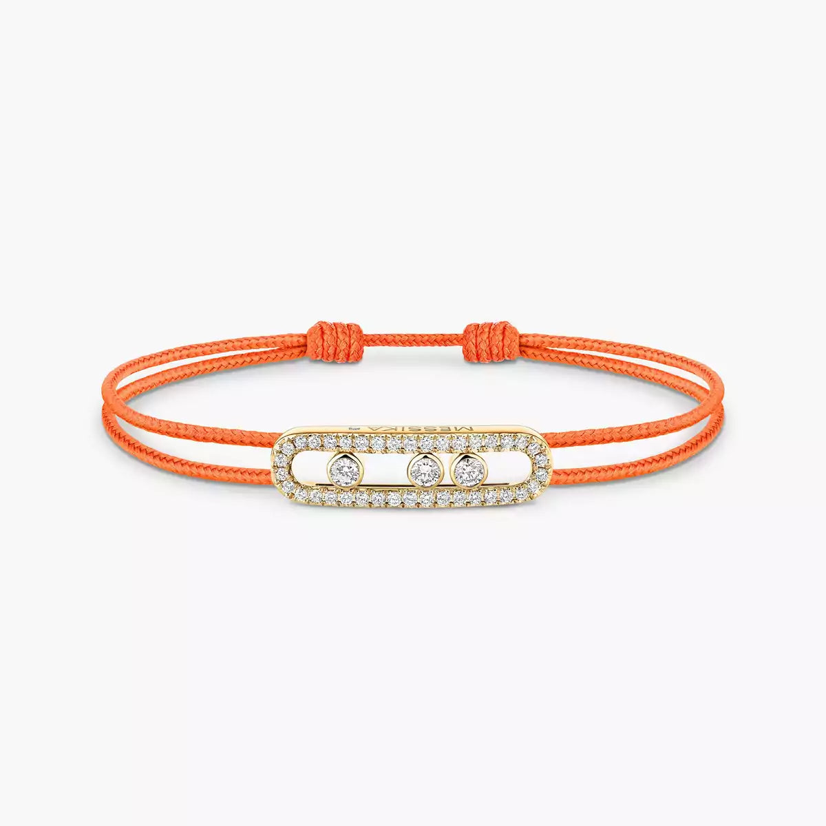 [Dawnora Jewelry]MK Care(s) pink cord pavé bracelet