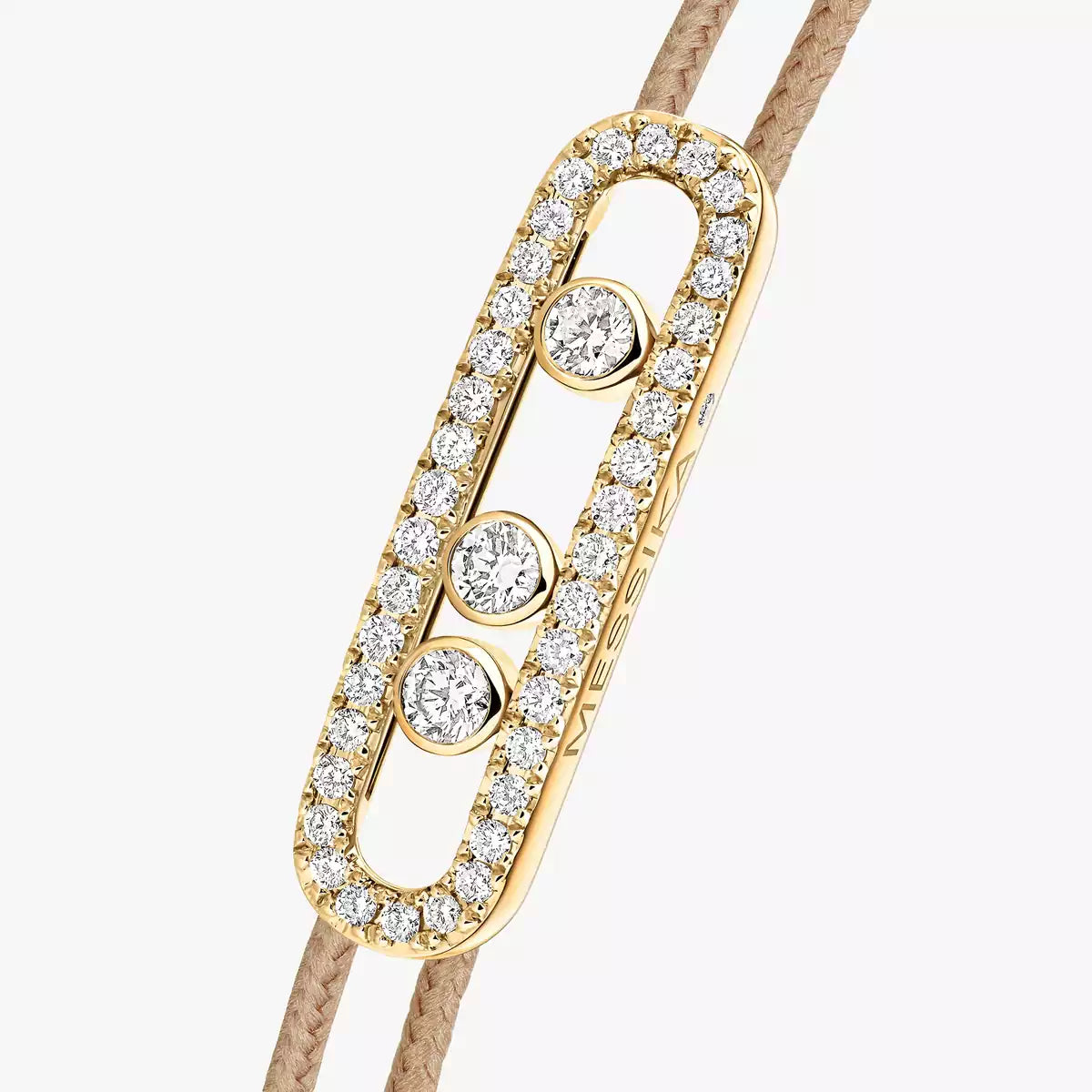 [Dawnora Jewelry]MK Care(s) pink cord pavé bracelet